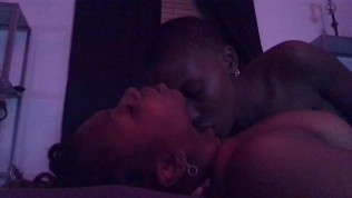 Passionate kissing